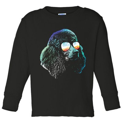 Disco Groovy Poodle Dog Gift Toddler Long Sleeve Shirt