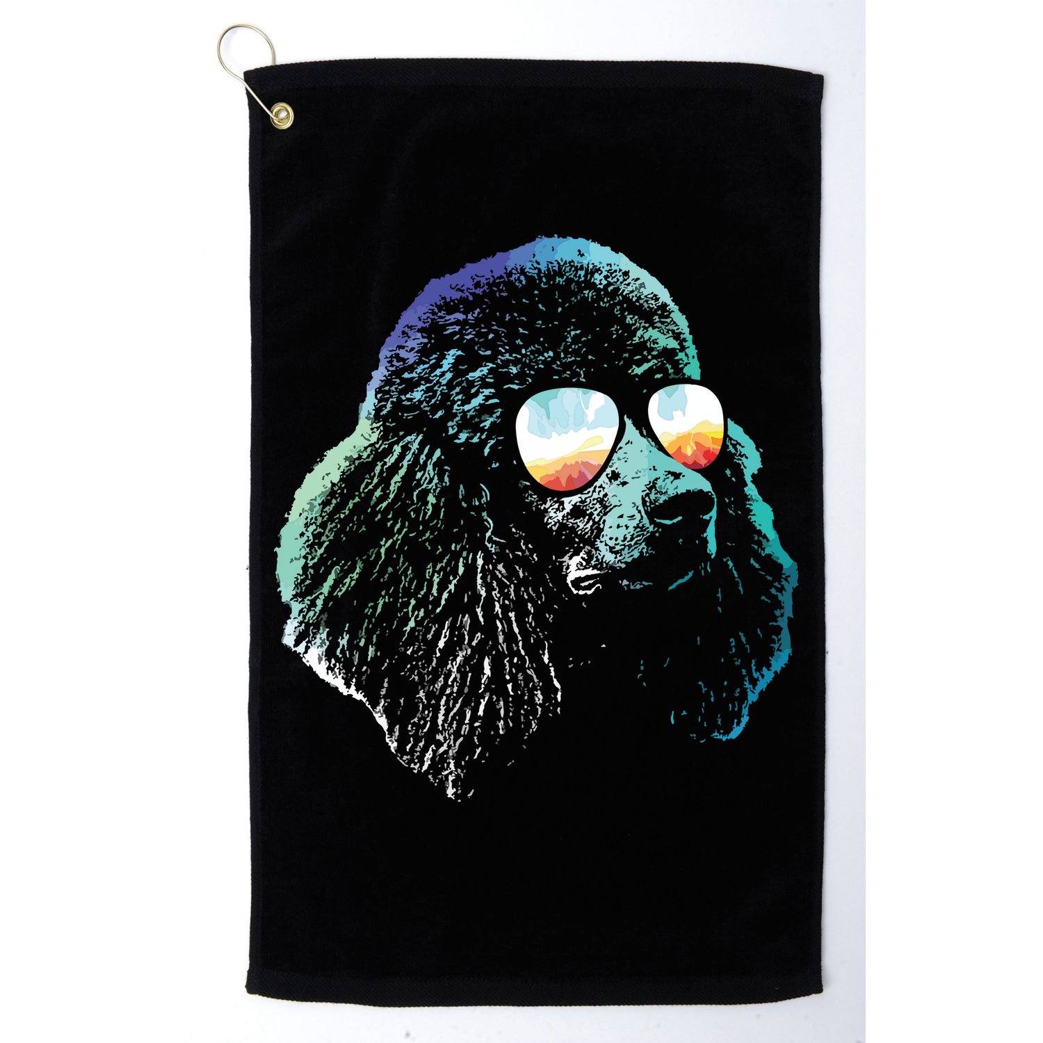 Disco Groovy Poodle Dog Gift Golf Towel