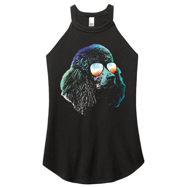Disco Groovy Poodle Dog Gift Women's Perfect Tri Rocker Tank
