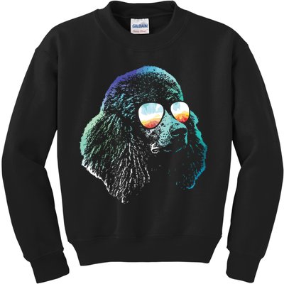 Disco Groovy Poodle Dog Gift Kids Sweatshirt