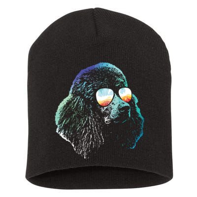 Disco Groovy Poodle Dog Gift Short Acrylic Beanie