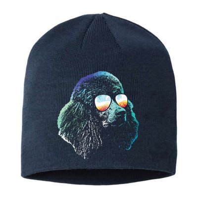 Disco Groovy Poodle Dog Gift Sustainable Beanie