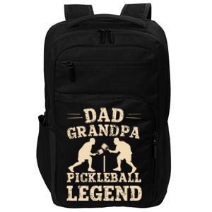 Dad Grandpa Pickleball Legend Player Funny Paddleball Lover Cute Gift Impact Tech Backpack