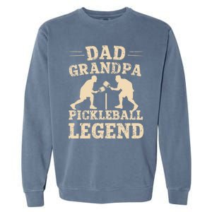 Dad Grandpa Pickleball Legend Player Funny Paddleball Lover Cute Gift Garment-Dyed Sweatshirt