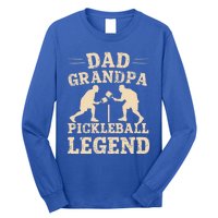 Dad Grandpa Pickleball Legend Player Funny Paddleball Lover Cute Gift Long Sleeve Shirt