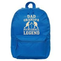 Dad Grandpa Pickleball Legend Player Funny Paddleball Lover Cute Gift 16 in Basic Backpack