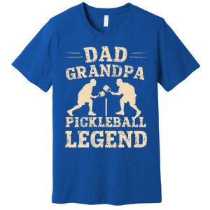 Dad Grandpa Pickleball Legend Player Funny Paddleball Lover Cute Gift Premium T-Shirt