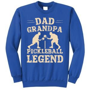 Dad Grandpa Pickleball Legend Player Funny Paddleball Lover Cute Gift Tall Sweatshirt