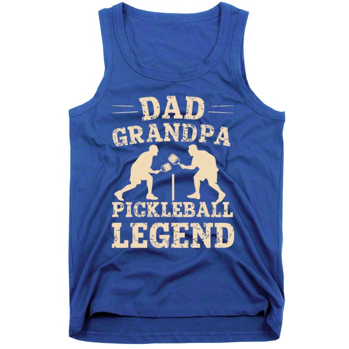 Dad Grandpa Pickleball Legend Player Funny Paddleball Lover Cute Gift Tank Top