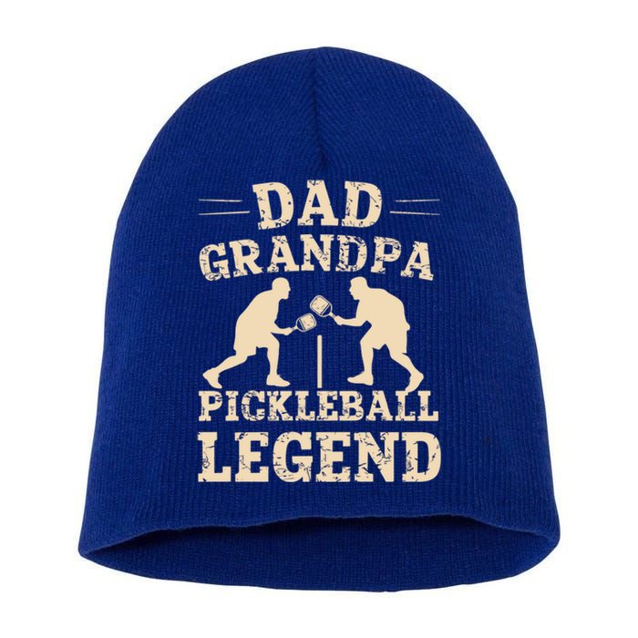 Dad Grandpa Pickleball Legend Player Funny Paddleball Lover Cute Gift Short Acrylic Beanie