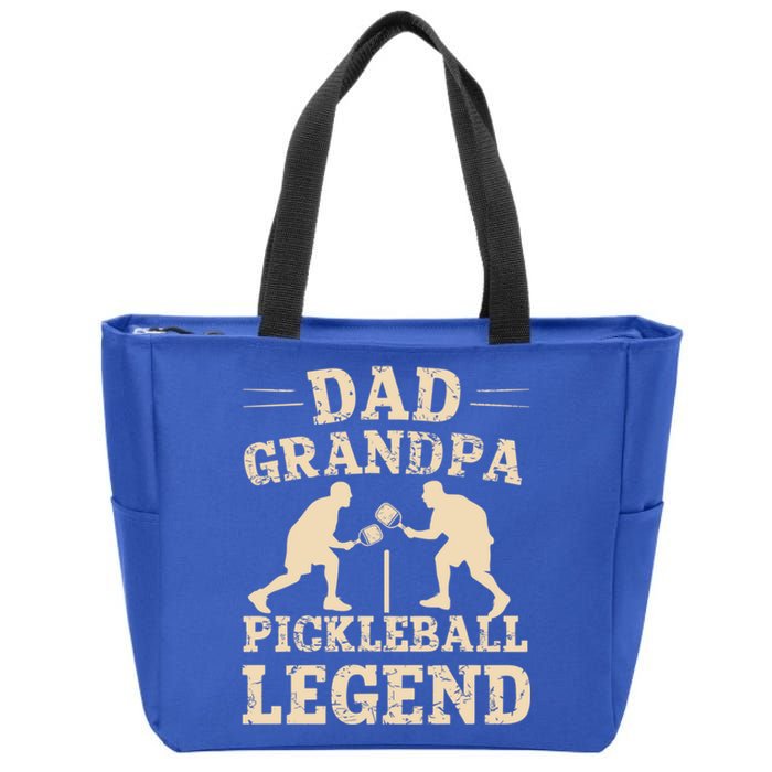 Dad Grandpa Pickleball Legend Player Funny Paddleball Lover Cute Gift Zip Tote Bag