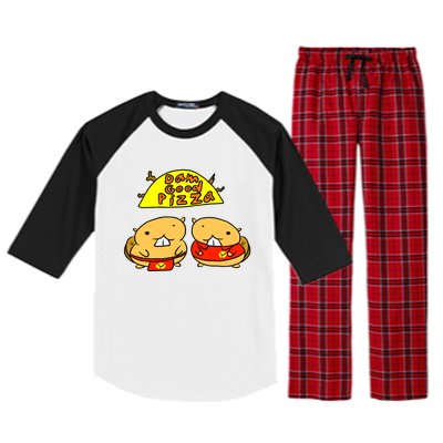 Dam Good Pizza Raglan Sleeve Pajama Set