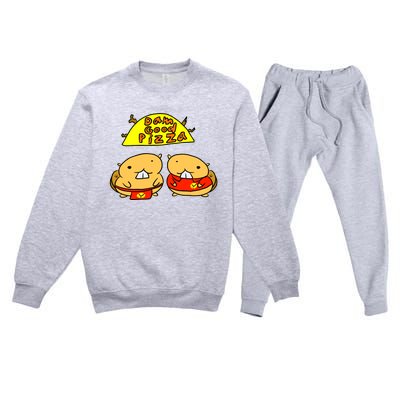 Dam Good Pizza Premium Crewneck Sweatsuit Set