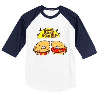 Dam Good Pizza Baseball Sleeve Shirt