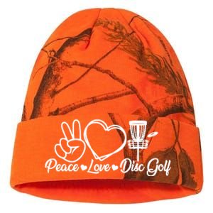 Disc Golfing Peace Love Disc Golf Kati Licensed 12" Camo Beanie