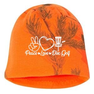 Disc Golfing Peace Love Disc Golf Kati - Camo Knit Beanie