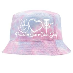 Disc Golfing Peace Love Disc Golf Tie-Dyed Bucket Hat