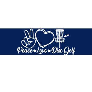 Disc Golfing Peace Love Disc Golf Bumper Sticker