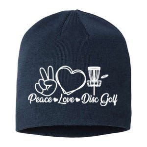 Disc Golfing Peace Love Disc Golf Sustainable Beanie