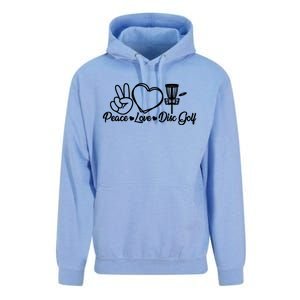 Disc Golfing Peace Love Disc Golf Unisex Surf Hoodie