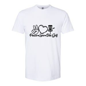 Disc Golfing Peace Love Disc Golf Softstyle CVC T-Shirt