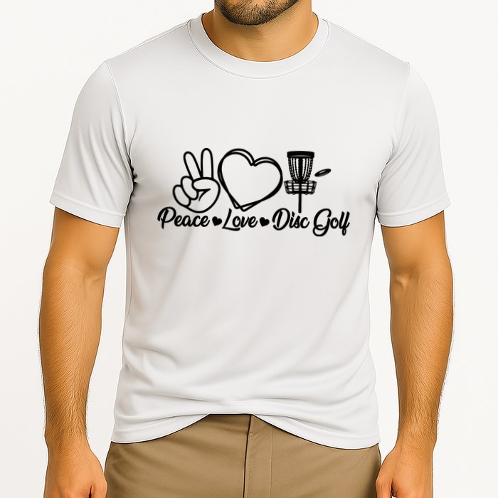 Disc Golfing Peace Love Disc Golf Performance Shirt