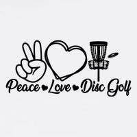 Disc Golfing Peace Love Disc Golf Performance Shirt
