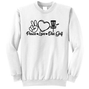 Disc Golfing Peace Love Disc Golf Sweatshirt