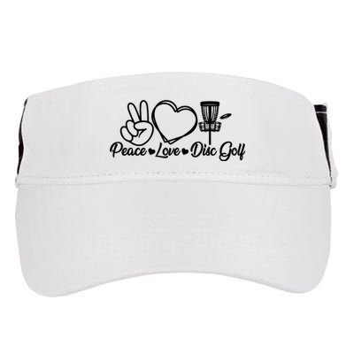 Disc Golfing Peace Love Disc Golf Adult Drive Performance Visor