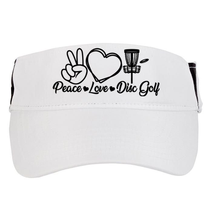 Disc Golfing Peace Love Disc Golf Adult Drive Performance Visor