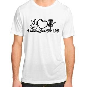 Disc Golfing Peace Love Disc Golf Adult ChromaSoft Performance T-Shirt