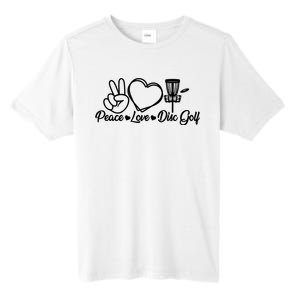 Disc Golfing Peace Love Disc Golf Tall Fusion ChromaSoft Performance T-Shirt