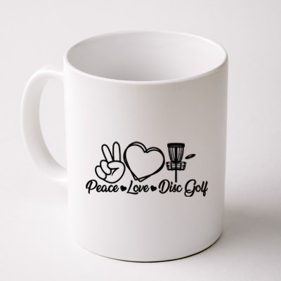 Disc Golfing Peace Love Disc Golf Coffee Mug