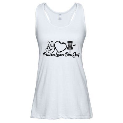 Disc Golfing Peace Love Disc Golf Ladies Essential Flowy Tank