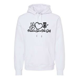 Disc Golfing Peace Love Disc Golf Premium Hoodie