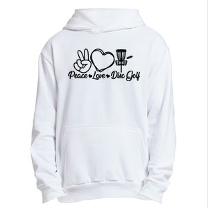 Disc Golfing Peace Love Disc Golf Urban Pullover Hoodie