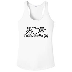 Disc Golfing Peace Love Disc Golf Ladies PosiCharge Competitor Racerback Tank