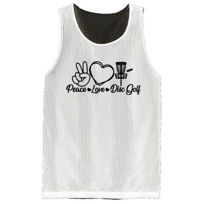 Disc Golfing Peace Love Disc Golf Mesh Reversible Basketball Jersey Tank