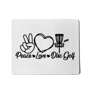 Disc Golfing Peace Love Disc Golf Mousepad