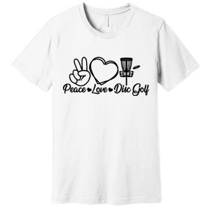 Disc Golfing Peace Love Disc Golf Premium T-Shirt