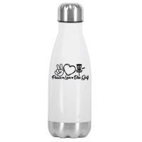 Disc Golfing Peace Love Disc Golf Stainless Steel Insulated Water Bottle