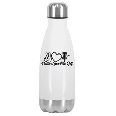 Disc Golfing Peace Love Disc Golf Stainless Steel Insulated Water Bottle