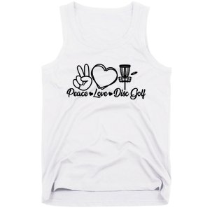 Disc Golfing Peace Love Disc Golf Tank Top