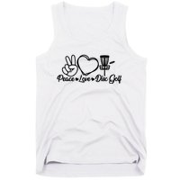 Disc Golfing Peace Love Disc Golf Tank Top