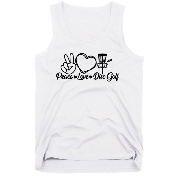 Disc Golfing Peace Love Disc Golf Tank Top