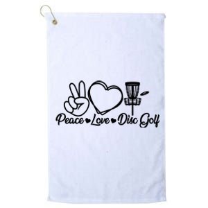 Disc Golfing Peace Love Disc Golf Platinum Collection Golf Towel