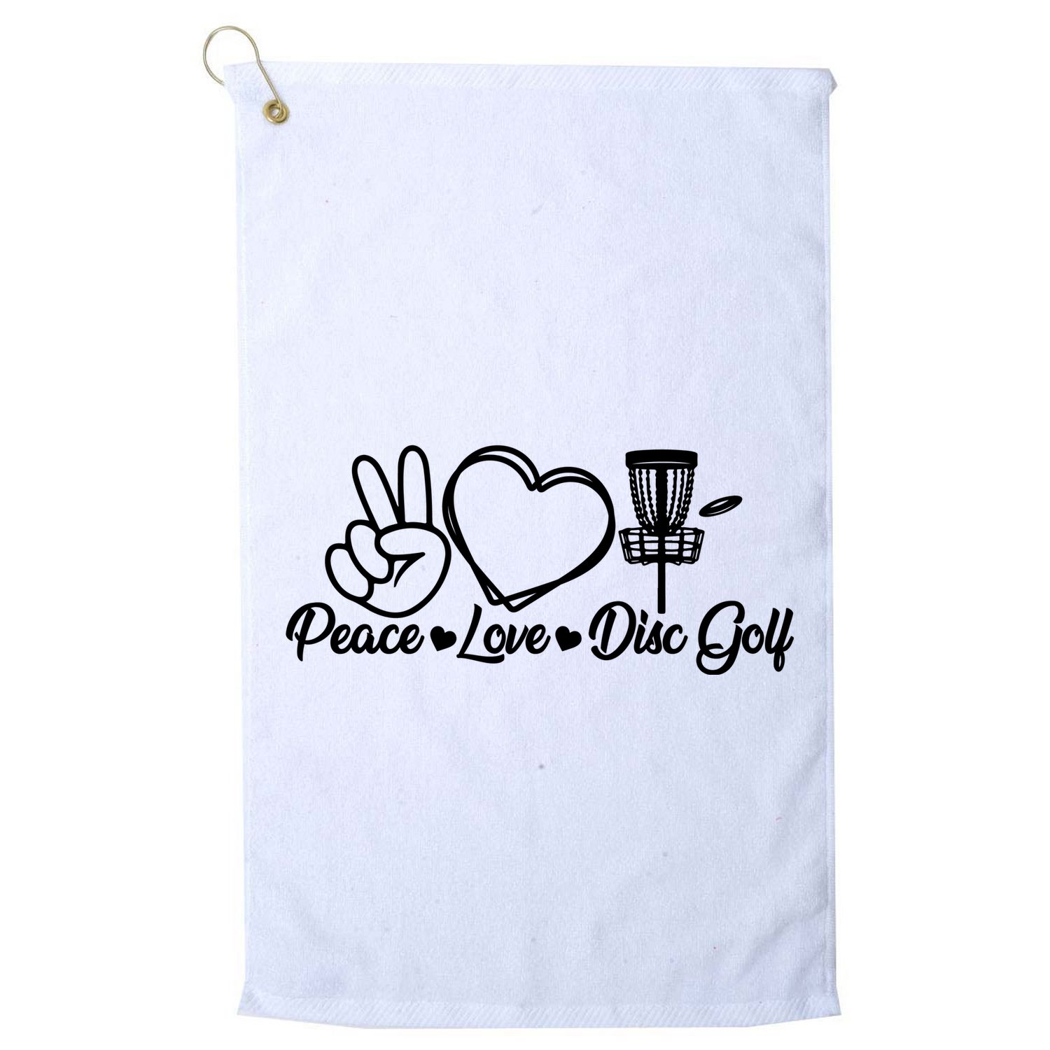 Disc Golfing Peace Love Disc Golf Golf Towel