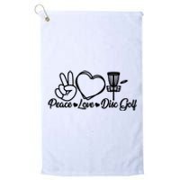 Disc Golfing Peace Love Disc Golf Platinum Collection Golf Towel