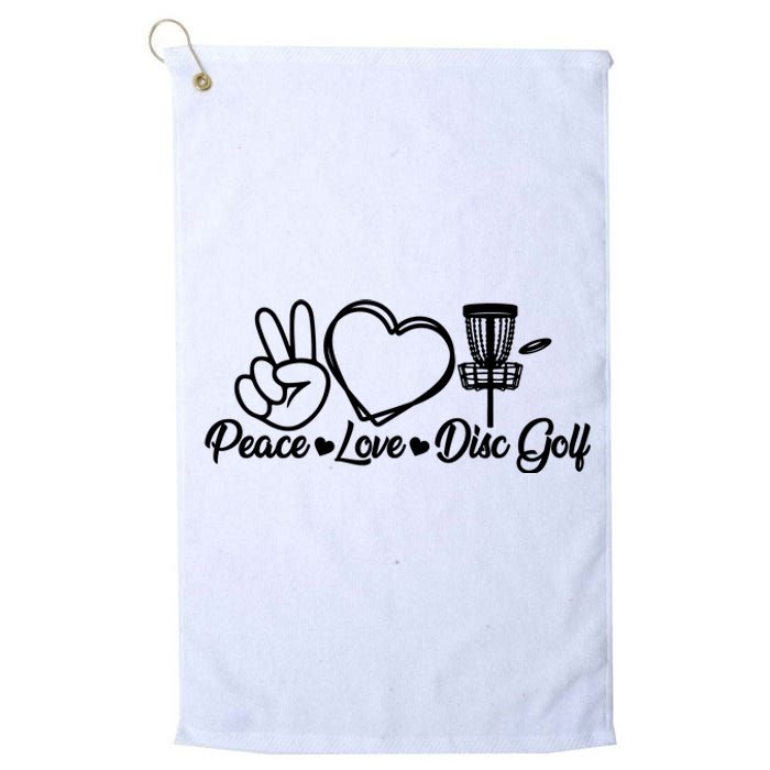 Disc Golfing Peace Love Disc Golf Platinum Collection Golf Towel