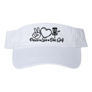 Disc Golfing Peace Love Disc Golf Valucap Bio-Washed Visor